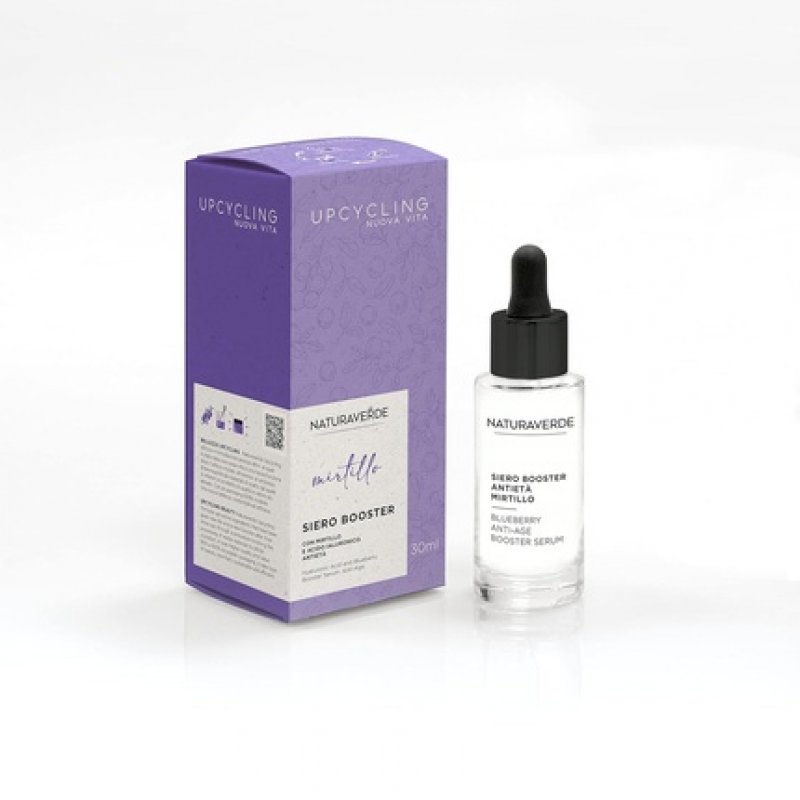 Naturaverde Face Serum Booster Upcycling Cranberry with Cranberry Extract, Vitamin C and Hyaluronic Acid 30ml