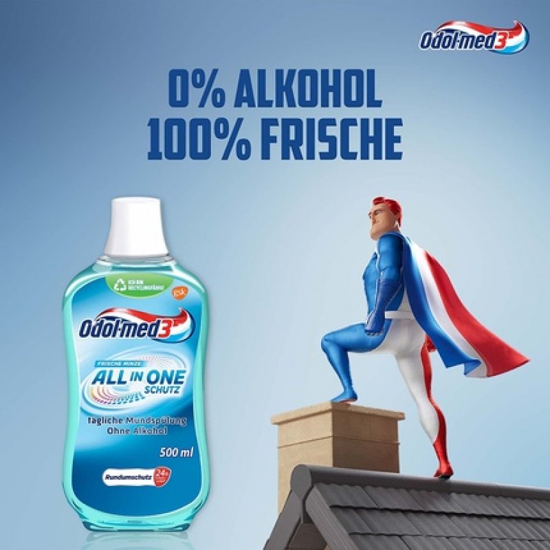 Odol-med3 All in One Mouthwash Alcohol-Free 500ml