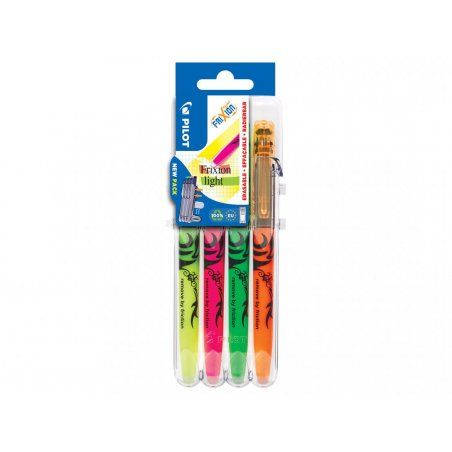 Pilot FriXion Light Vert, Orange, Rose, Jaune 4 pièce(s)