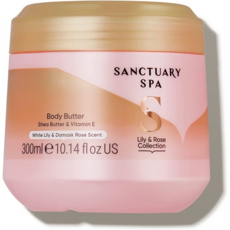 Sanctuary Spa Lily & Rose Body Butter for Women Shea Body Moisturiser 300ml