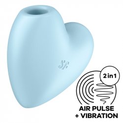 CUTIE HEART ESTIMULADOR Y VIBRADOR DE AIRE AZUL 1UN