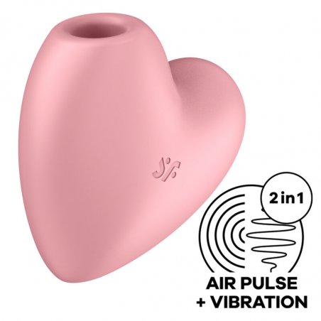 CUTIE HEART ESTIMULADOR Y VIBRADOR DE AIRE ROSA 1UN