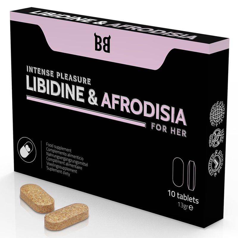 STOCK1 - BLACKBULL BY SPARTAN - LIBIDINE & AFRODISIA INTENSE PLEASURE FOR HER 10 TABLETS