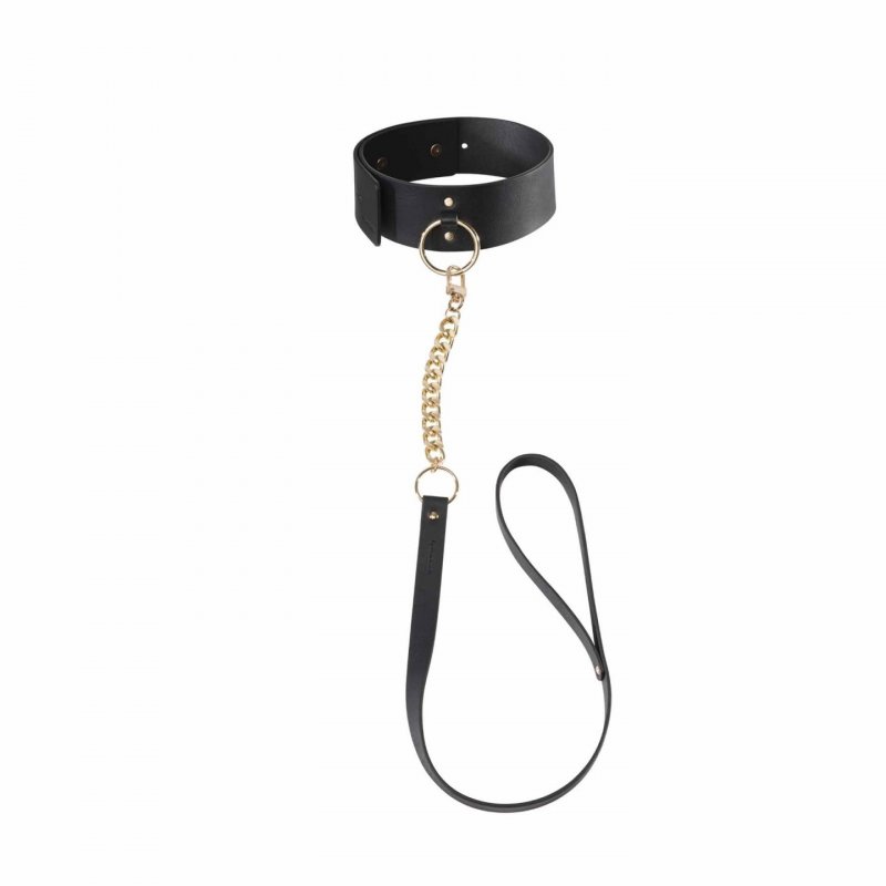 BIJOUX - INDISCRETS MAZE BLACK NECKLACE WITH STRAP