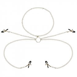 OHMAMA FETISH 4 NIPPLE CLAMPS WITH CHAIN NECKLACE