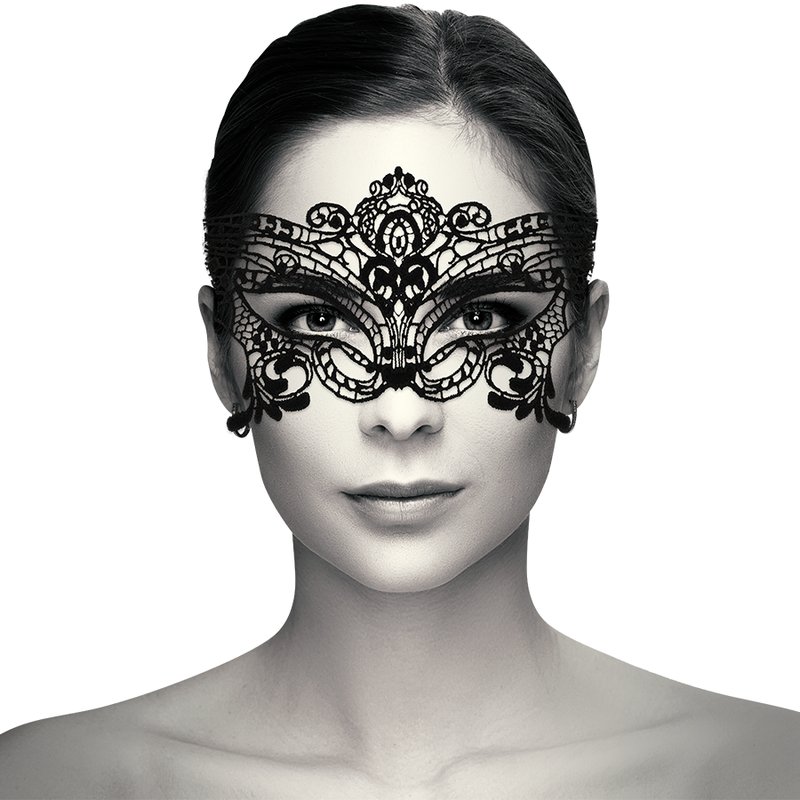 COQUETTE CHIC DESIRE - WIDE BLACK LACE MASK