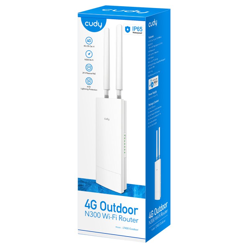 CUDY OUTDOOR 4G LTE N300 WIFI ROUTER