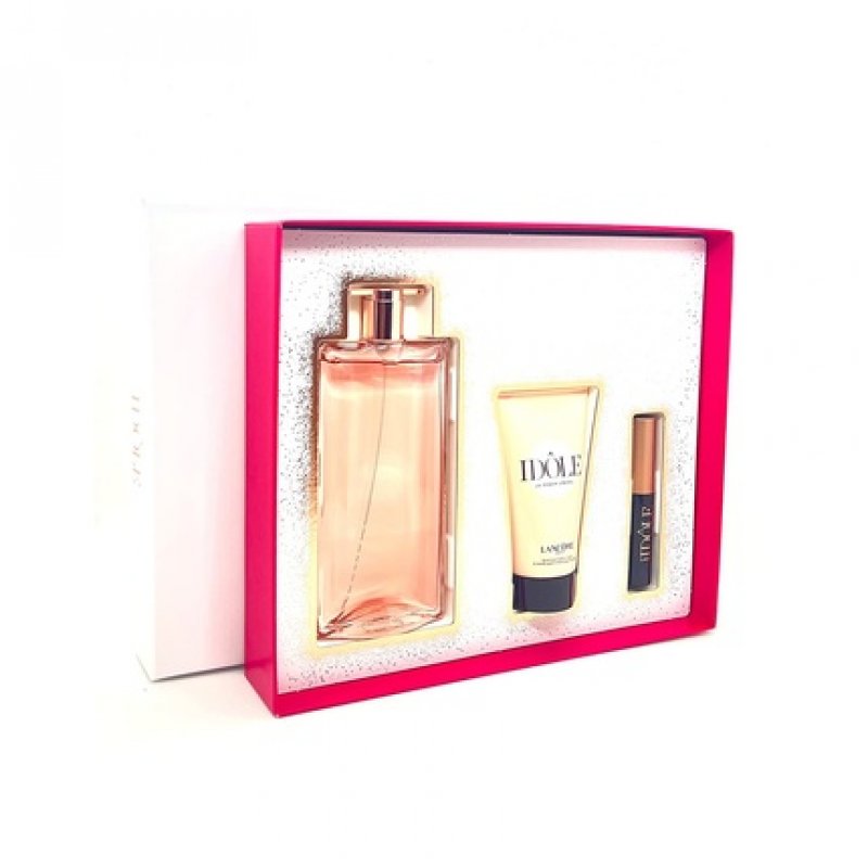 Lancome Idole Gift Set - 50ml Eau de Parfum 50ml Body Lotion 2.5ml Idole Lash 01 Glossy Black Mascara