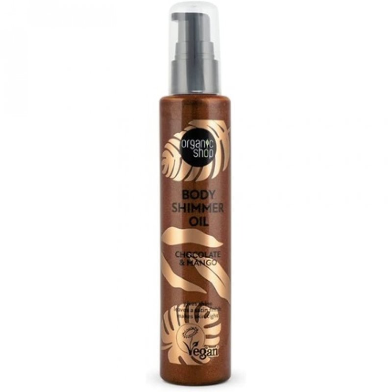 Organic Shop Body Shimmer Oil Chocolate & Mango 100ml