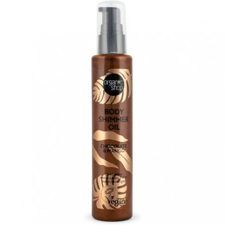 Organic Shop Body Shimmer Oil Chocolate & Mango 100ml