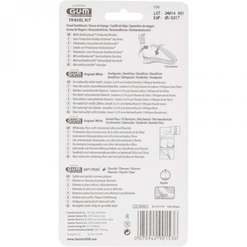 Gum Original White Travel Set