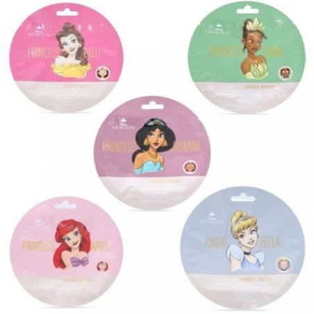 Disney Princess Sheet Mask Collection Tiana Belle Cinderella Jasmine Ariel