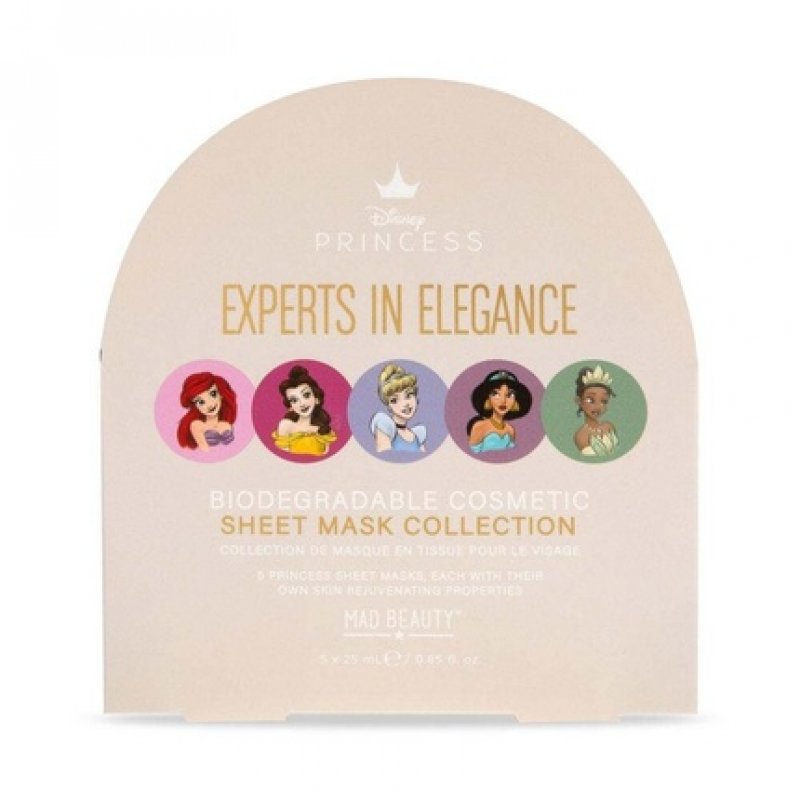 Disney Princess Sheet Mask Collection Tiana Belle Cinderella Jasmine Ariel