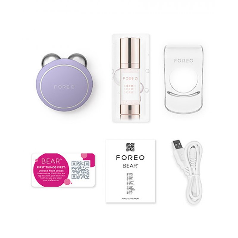 Foreo BEAR Mini appareil pour soin de la peau Thérapie galvanique de la peau Lavande