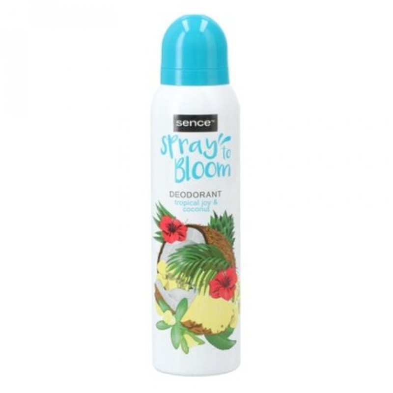 Sence Deodorant 150ml Spray To Bloom Tropical Joy & Coconut Body Scent Ladies - Pack of 12