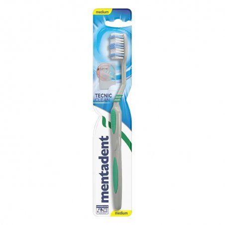 Mentadent Tecnic Clean toothbrush Blue, Green, Grey, White Adult