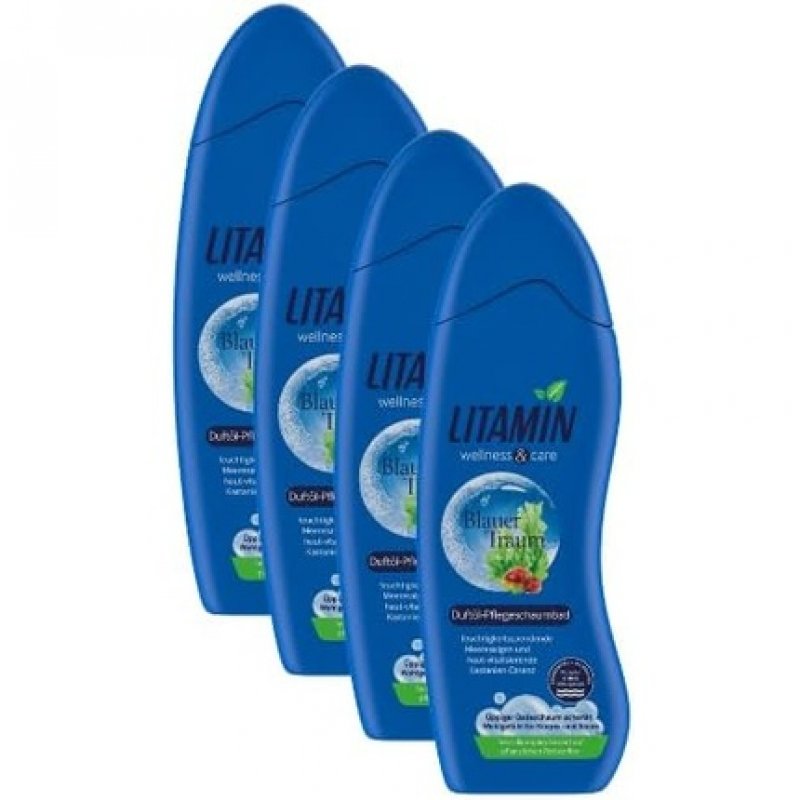 Litamin Blue Dream 750ml - Gentle Cleansing, No Microplastic Particles, Paraben and Silicone-Free