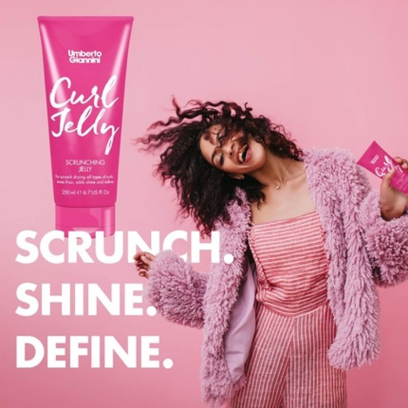 Umberto Giannini Curl Jelly Scrunching Jelly Vegan & Cruelty Free Frizz Solution Gel for Curly or Wavy Hair 200ml