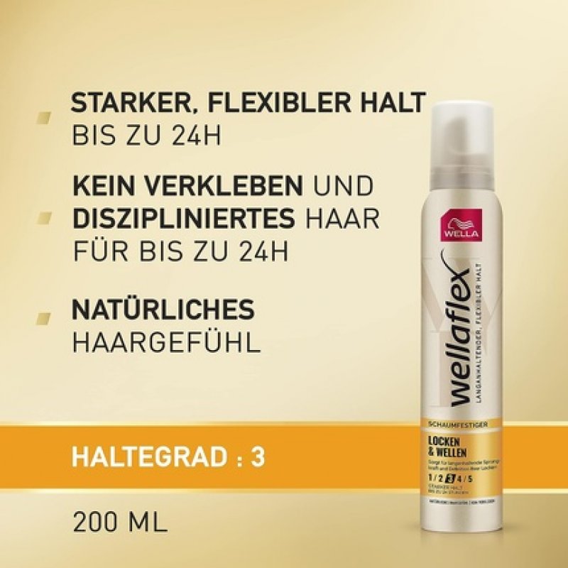 Wellaflex Curl & Wave Strong Hold Foam - 200ml