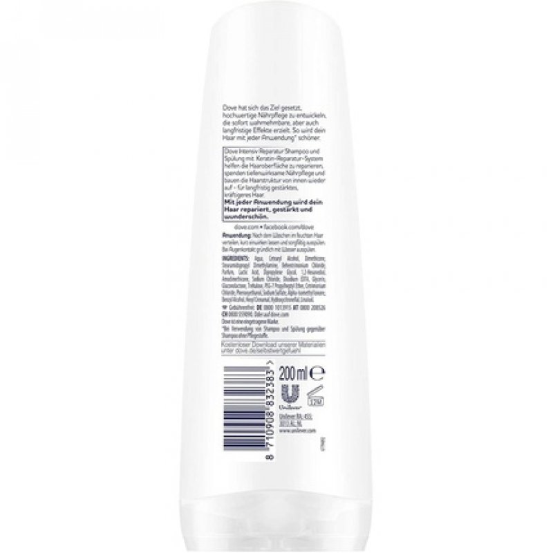 Dove Nutritive Solutions Intensive Conditioner with Keratin System for Damaged Hair 200ml