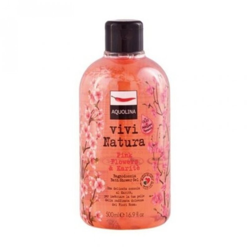 AQUOLINA Vivi Natura Pink Flowers & Karitè Bath Shower Gel 500ml