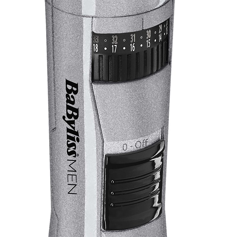 BaByliss T831E beard trimmer AC/Battery 3.5 cm Black, Silver