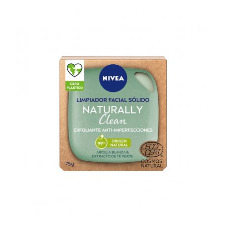 NIVEA Naturally Clean Exfoliating Savon en pain 75 g 1 pièce(s)