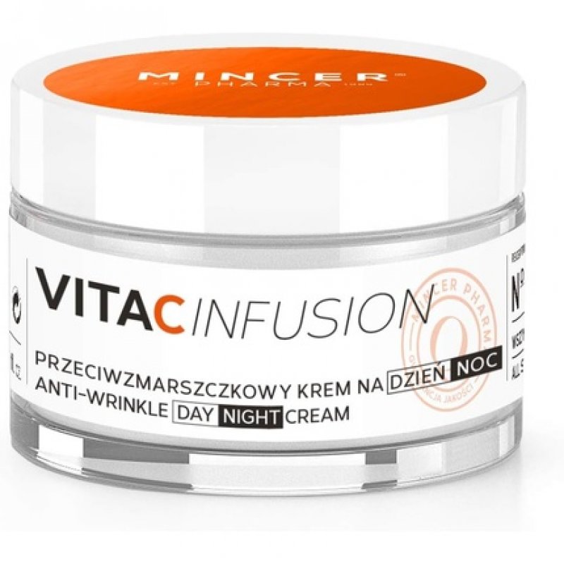 Mincer Pharma Vita C Infusion Anti Wrinkle Day Cream for Dry Skin with Camu-Camu Extract, Sea Buckthorn Oil and Ginseng