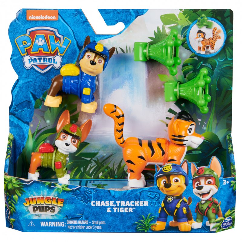 Paw Patrol - Jungle Hero Pup - Chase & Tracker (6068629)