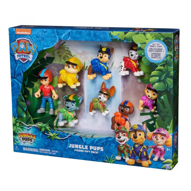 PAW Patrol : Jungle Pups Action Figures Gift Pack, with 8 Collectible Toy Figures, Kids Toys for Boys and Girls Ages 3