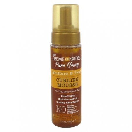 Creme of Nature Pure Honey Curling Mousse 7oz Pump - Pack of 3