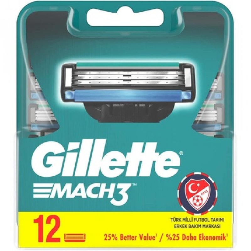 Gillette Mach3 Refill 12 Razor Blades