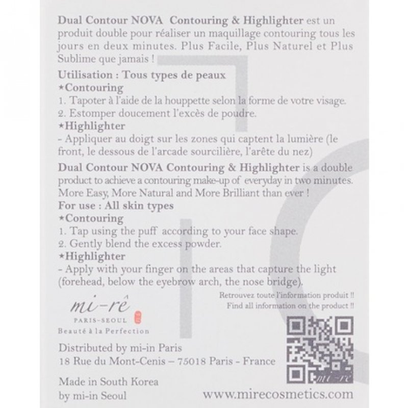 Mi-Rê Loose Powder Pot Compact Powder Dual Contour Nova Contour Highlighter 11g