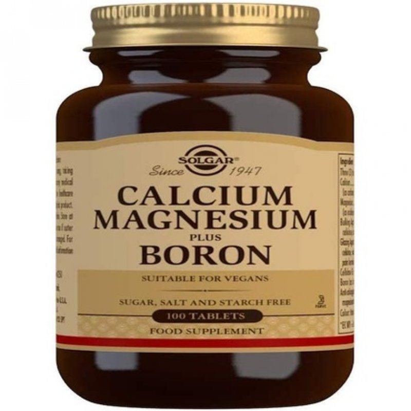 Solgar Calcium Magnesium Plus Boron Tablets Bone Support 100 Tablets
