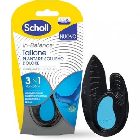 Scholl in-Balance Cushioning Pain Relief Insoles for Heel, Heel Pain, Achilles Tendon, Size L, Unisex Blue