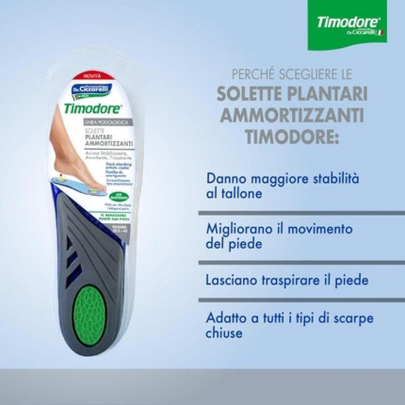 Timodore Podologica Cushioning Insoles Size 35.5-42