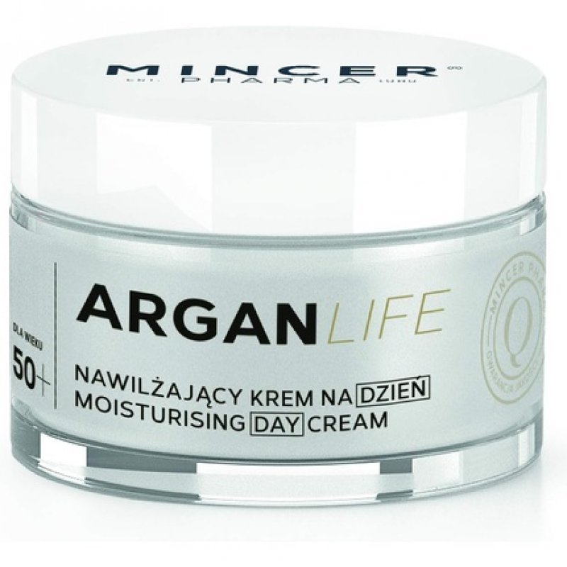 Mincer Pharma Argan Life 50 Moisturizing, Rejuvenating, Protective Anti-Aging Day Cream for All Skin Types with Argan