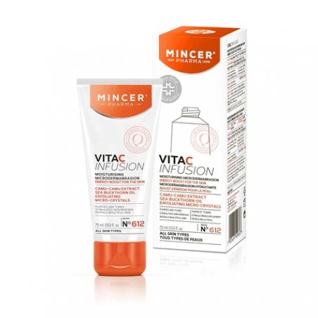 Mincer Pharma Vita C Infusion Moisturizing Cleansing Microdermabrasion for All Skin Types with Camu-Camu Extract, Sea