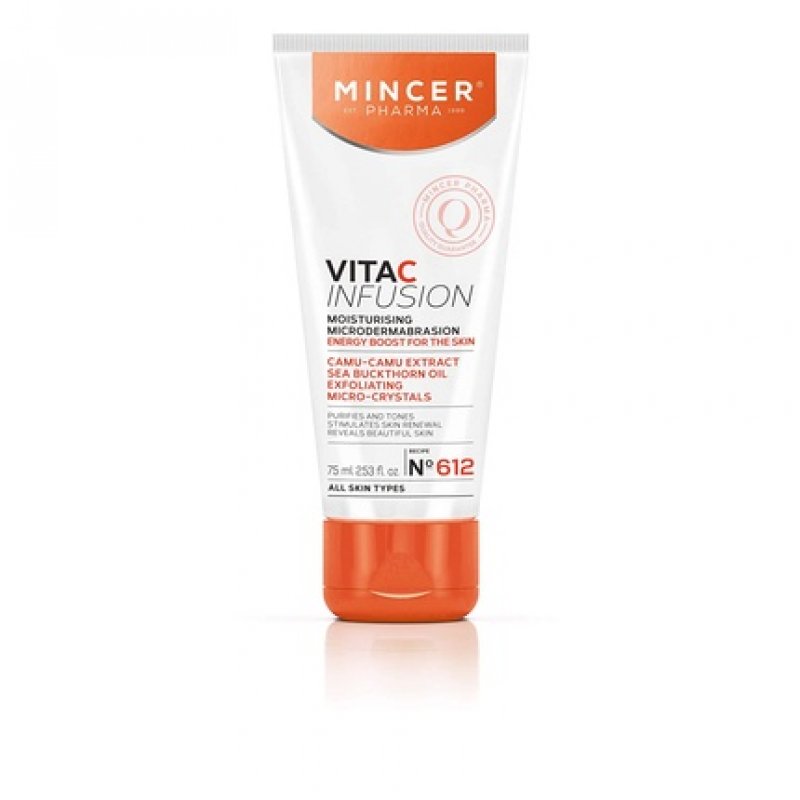 Mincer Pharma Vita C Infusion Moisturizing Cleansing Microdermabrasion for All Skin Types with Camu-Camu Extract, Sea