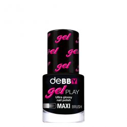 Debby Gel Play Nail Enamel 52, Absolute Black