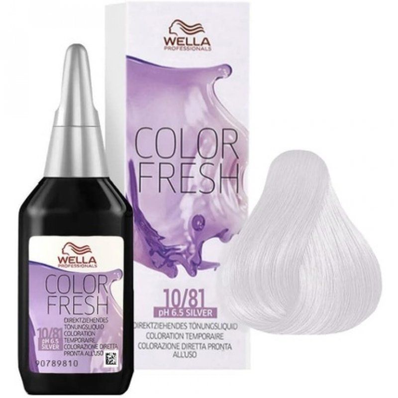 Wella Color Fresh Silver 10/81 Platinum Ash Pearl Golden Blonde 75ml