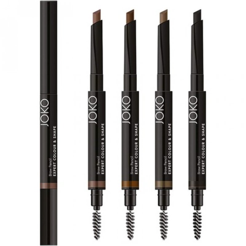 JOKO Expert Colour & Shape Brow Pencil Waterproof Automatic with Brow Brush Black