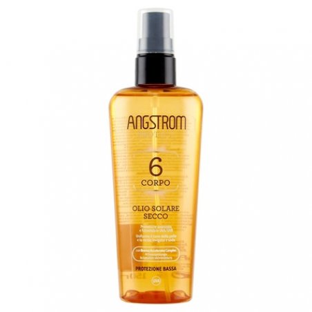 Angstrom Protect Olio Solare Spray Secco SPF6 Corpo Protezione Bassa 150ml