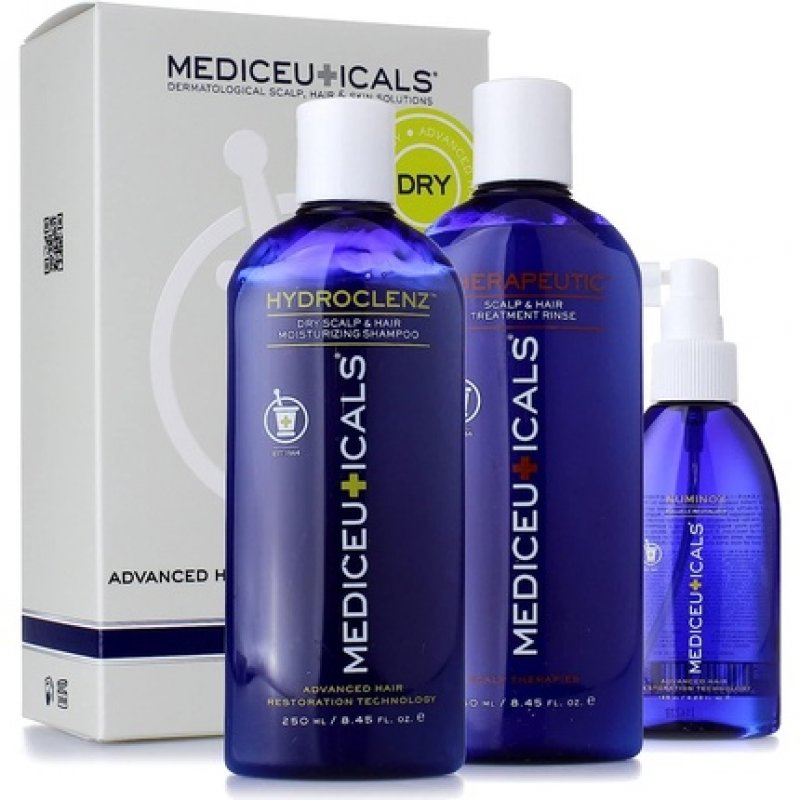 Mediceuticals Advanced Hair Restoration Kit for Dry Thinning Hair 3 Piece Box Set