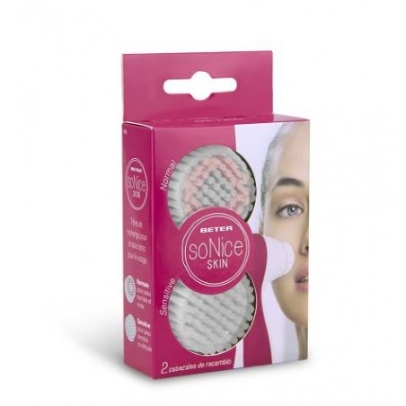So Nice Skin 2 Replacement Heads for Sonic Facial Brush