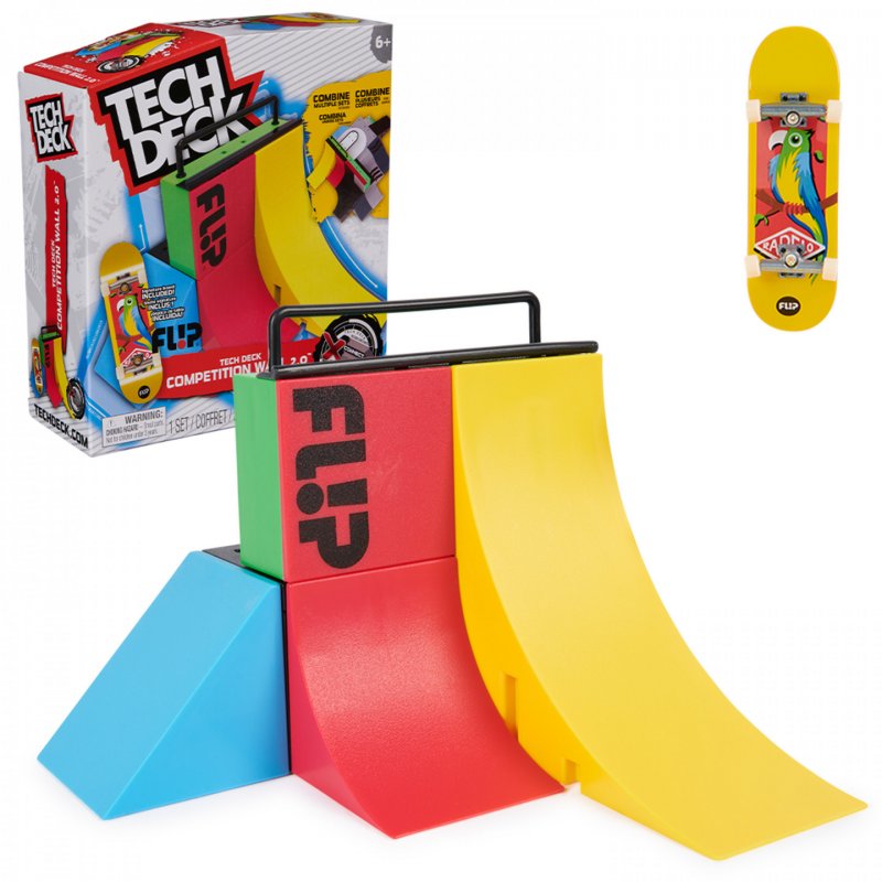 Tech Deck , Competition Wall 2.0 X-Connect Park Creator, Coffret rampe à construire et à personnaliser avec