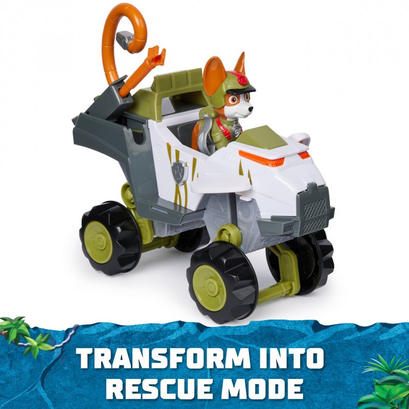 PAW Patrol Jungle Pups, Tracker’s Monkey Vehicle, Toy Truck with Collectible Action Figure, Kids Toys for Boys &