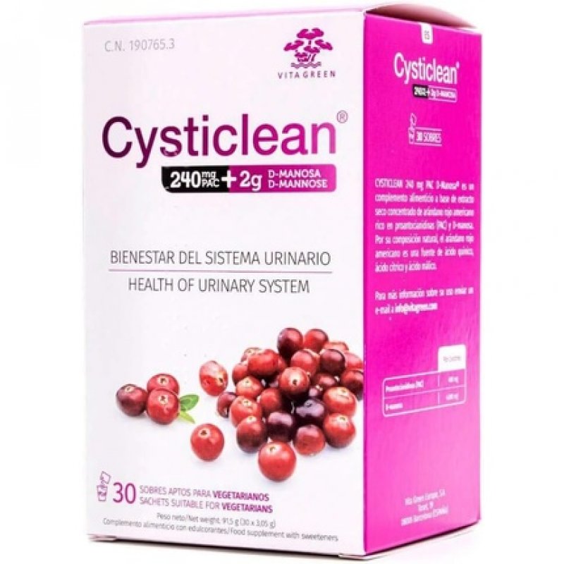 Cysticlean Pac with D-Mannose 30 Sachets