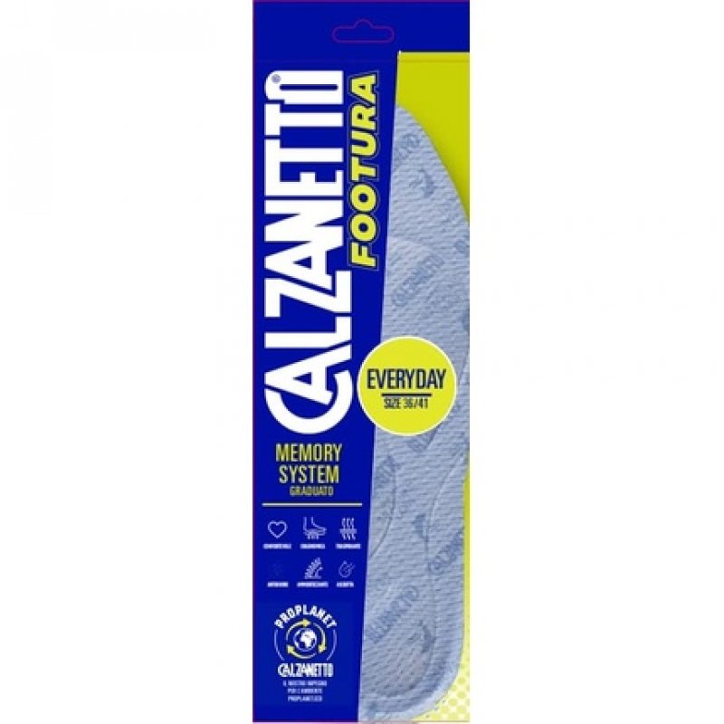 Calzanetto Everyday Memory System Insole for Women - Light Blue