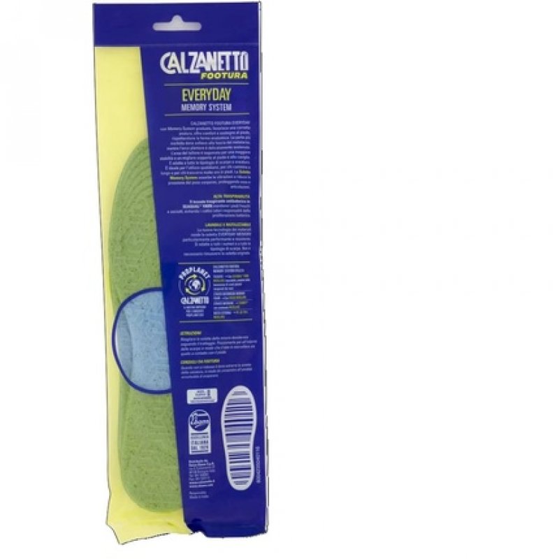 Calzanetto Everyday Memory System Insole for Women - Light Blue